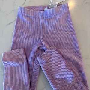 BNWT purple ribbed velvet leggings